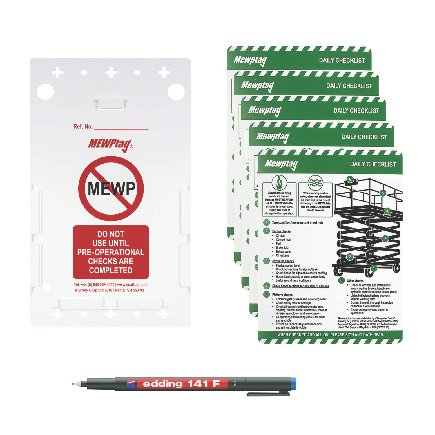 Scafftag MEWP Tag Kit 7 Pieces (593YU)