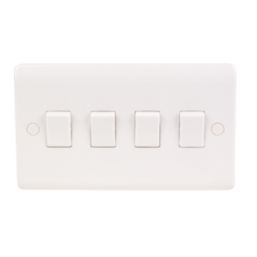 LAP  10AX 4-Gang 2-Way Light Switch  White