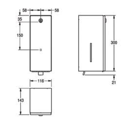 Rodan Soap Dispenser Steel 800ml