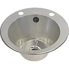 1 Bowl Stainless Steel Inset Washbasin 385mm x 160mm