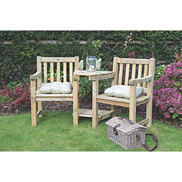 Forest Harvington Garden Love Seat Mixed Softwood 5' 6" x 3'