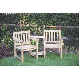 Forest Harvington Garden Love Seat Mixed Softwood 5' 6" x 3'