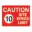 "Caution Site Speed Limit 10" Sign 450mm x 600mm