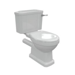 Traditional Soft-Close Close-Coupled Toilet & Seat Dual-Flush 6Ltr
