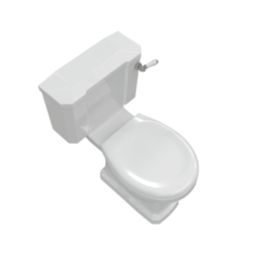 Traditional Soft-Close Close-Coupled Toilet & Seat Dual-Flush 6Ltr
