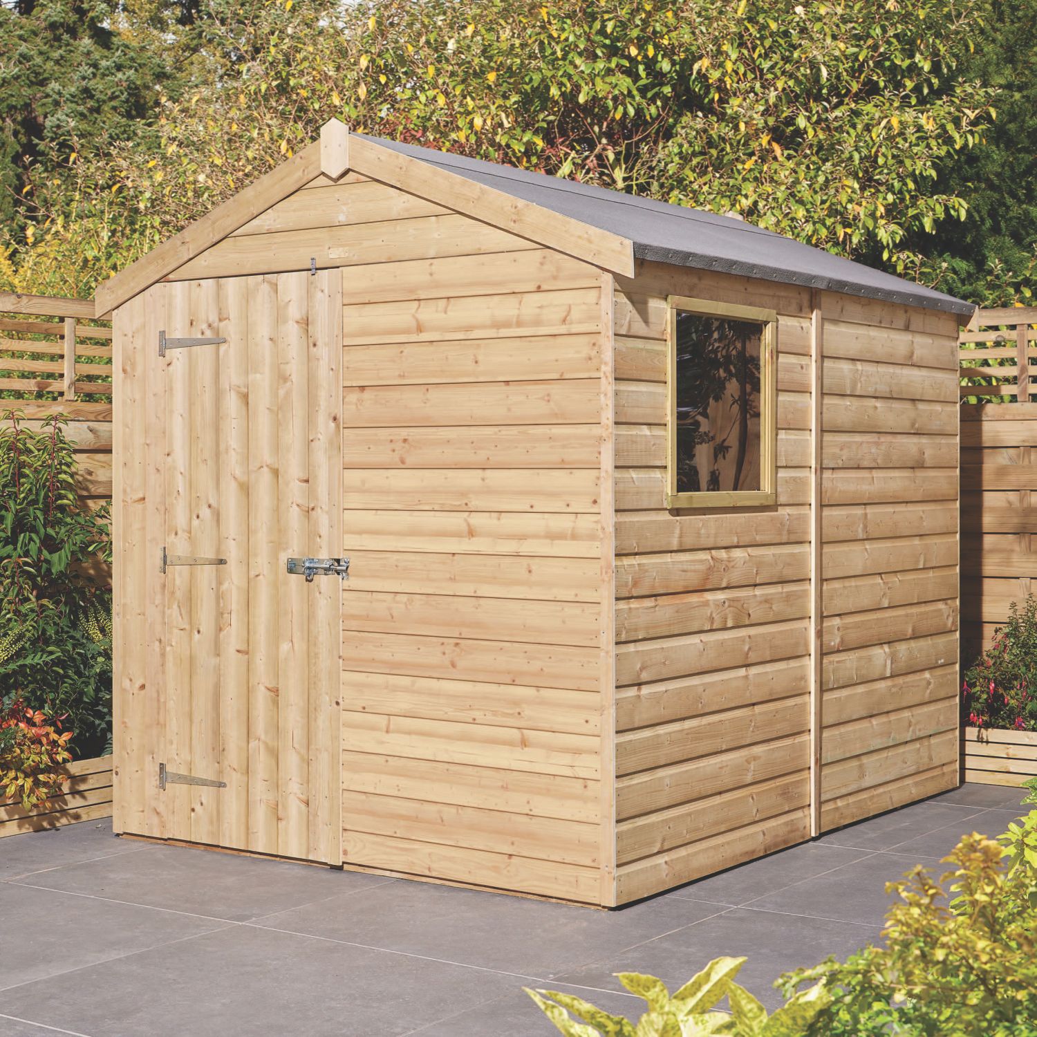 Rowlinson 6' x 7' 6" (Nominal) Apex Shiplap Timber Shed (594CL)