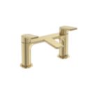 Bristan Frammento Brushed Brass 150mm Deck Mounted Lever 2 Tap Holes Bath Mixer Tap