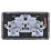 Schneider Electric Lisse Deco 13A 2-Gang SP Switched Plug Socket Mocha Bronze  with Black Inserts