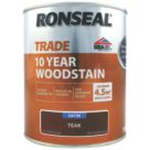 Ronseal 750ml Teak Satin Water-Based Exterior Wood Stain