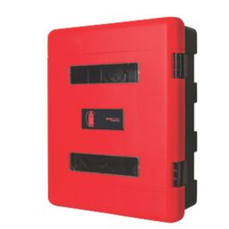 Firechief 106-1157 Double Extinguisher Cabinet with Latch 620mm x 290mm x 735mm Red/Black