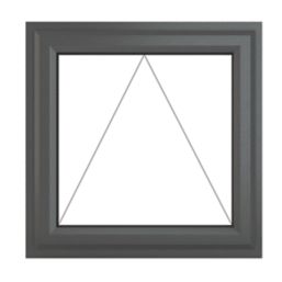 Crystal  Top Opening Clear Triple-Glazed Casement Anthracite on White uPVC Window 820mm x 820mm