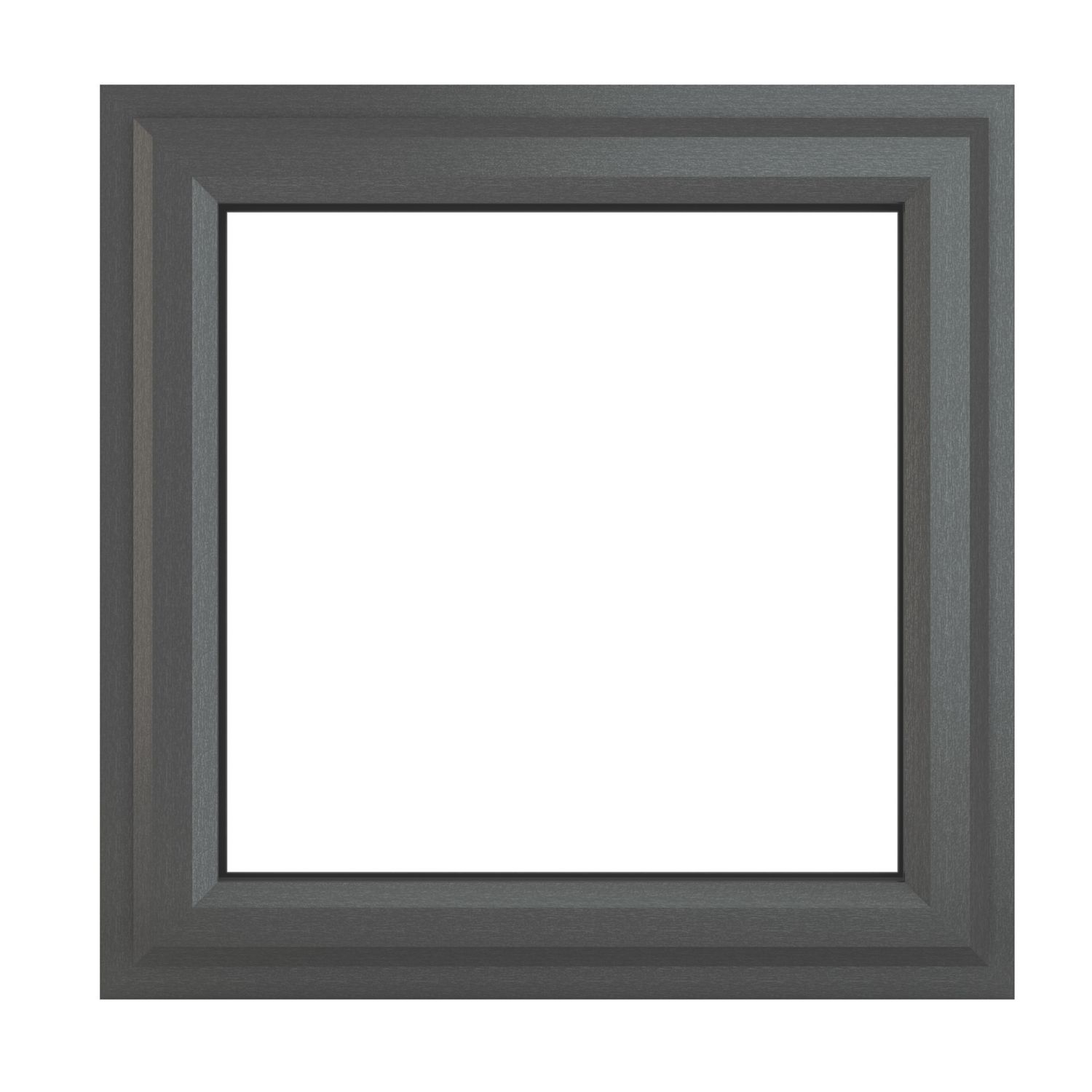 Crystal Top Opening Clear Triple-Glazed Casement Anthracite on White uPVC Window 820mm x 820mm (594JM)
