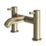 ETAL Bounce Brushed Brass 142mm Deck Mounted Lever 2 Tap Holes Bath Mixer Tap