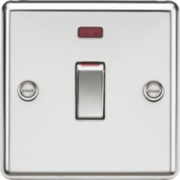 Knightsbridge  45A 1-Gang DP Control Switch Polished Chrome with LED