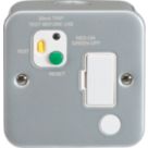 Knightsbridge  13A Unswitched Metal Clad Passive RCD Fused Spur with White Inserts