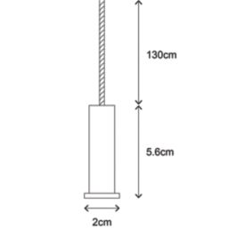Swirl Light Pull 1.3m Chrome