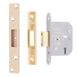ERA  5 Lever Brass Mortice Deadlock 64mm Case - 44mm Backset
