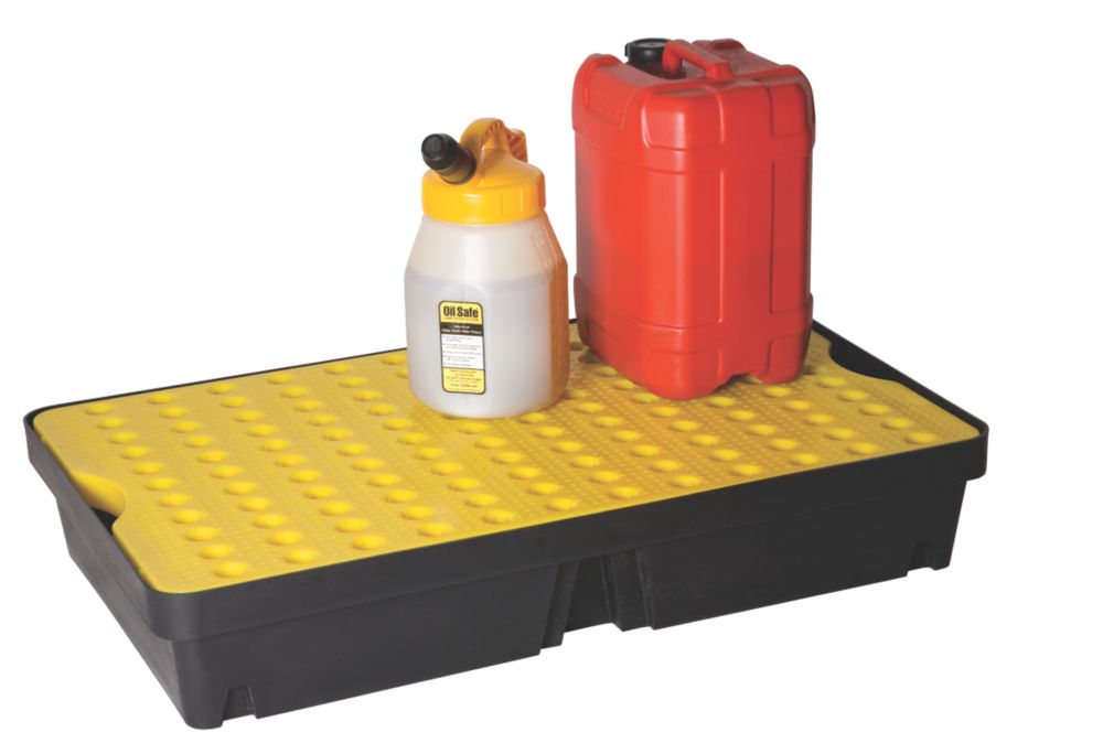 Lubetech 60Ltr Polyethylene Spill Tray & Grate 1000mm x 600mm x 175mm ...