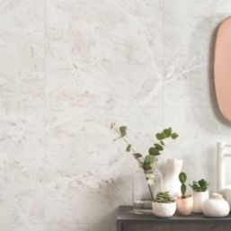 Fibo Marble Wet Wall Panelling Silk White Marble 2400mm x 600mm x 10.2mm