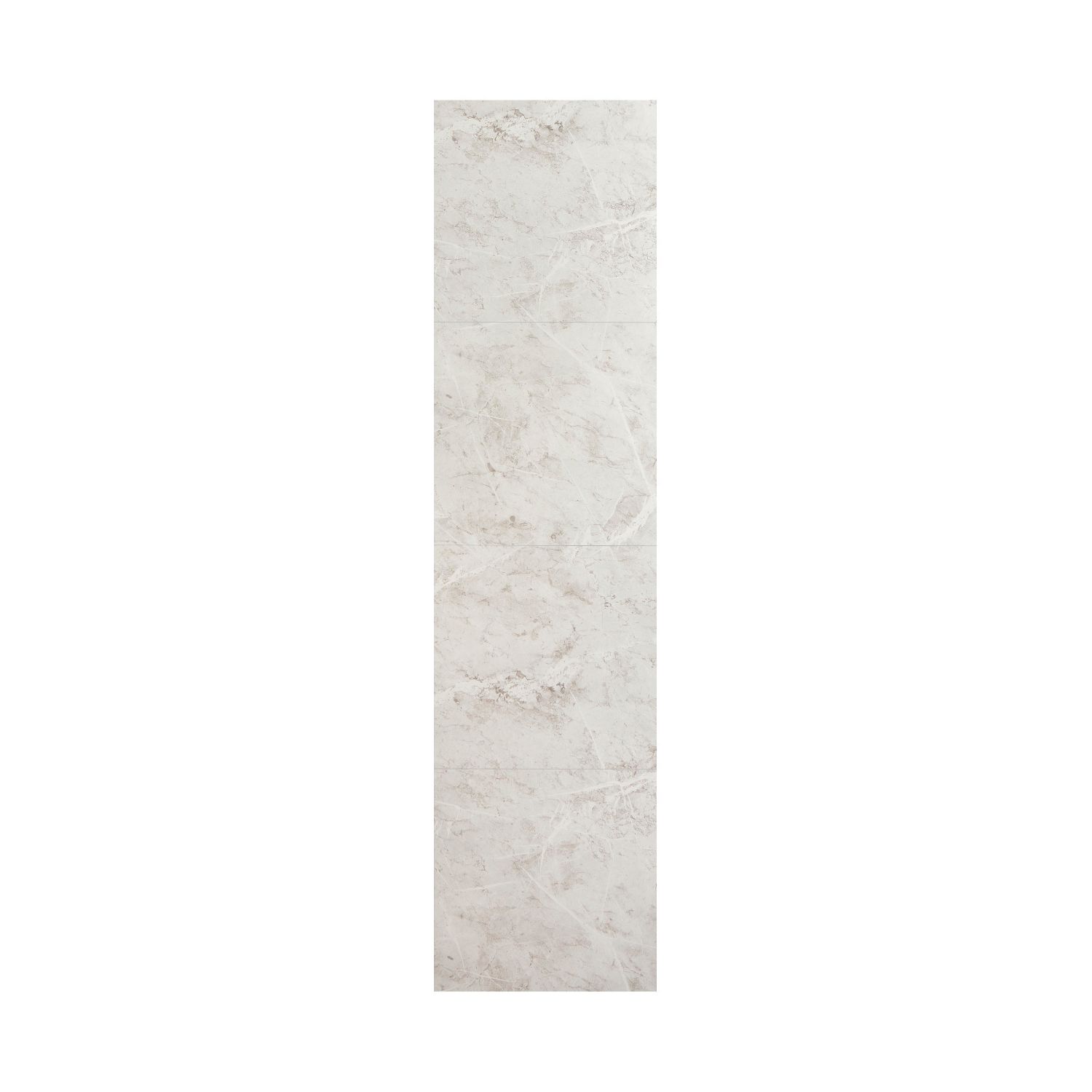 Fibo Marble Wet Wall Panelling Silk White Marble 2400mm x 600mm x 10.2mm (595AA)