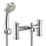 Aqualisa Central Chrome 123mm Deck Mounted Dual Control Manual Shower Mixer Tap