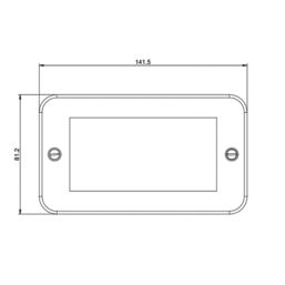 Knightsbridge  4-Module Modular Metal Clad Faceplate Black