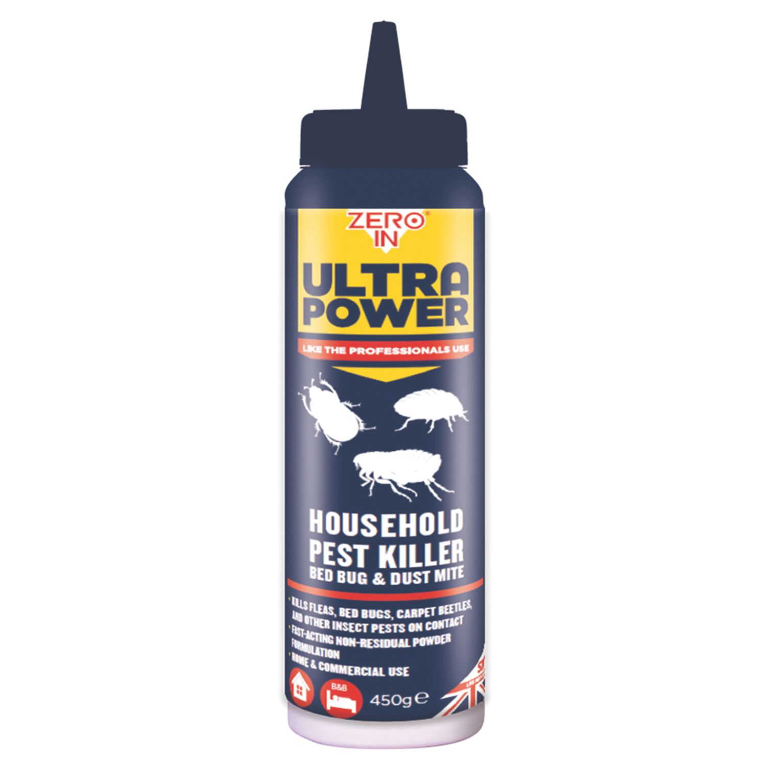 Zero In Ultra Power Bed Bug & Dust Mite Killer Powder 450g (595CR)