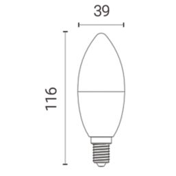 4lite  SES Candle RGB & White LED Smart Light Bulb 4.9W 470lm 2 Pack