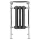 Terma Plain 2-Column Cast Iron Designer Towel Rail 900mm x 490mm Raw Metal 1217BTU