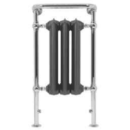 Terma Plain 2-Column Cast Iron Designer Towel Rail 900mm x 490mm Raw Metal 1217BTU