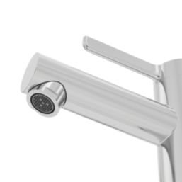 Swirl Bonda Chrome 136mm Cloakroom Round Head Mono Basin Mixer Tap  With Waste