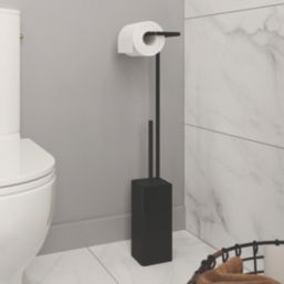 Elland Toilet Brush & Roll Holder Black
