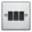 LAP  20A 16AX 3-Gang 2-Way Light Switch  Polished Chrome with Black Inserts