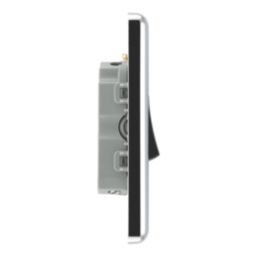 LAP  20A 16AX 3-Gang 2-Way Light Switch  Polished Chrome with Black Inserts