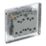 LAP  20A 16AX 3-Gang 2-Way Light Switch  Polished Chrome with Black Inserts