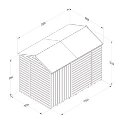 Forest Beckwood 9' 6" x 6' (Nominal) Reverse Apex Shiplap Timber Shed with Assembly