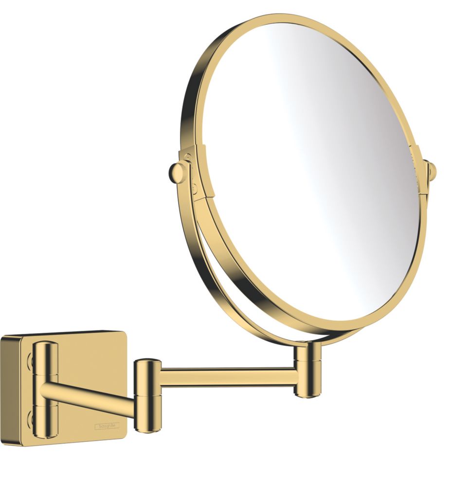 Hansgrohe AddStoris Shaving Mirror Polished Gold Optic 208mm x 344mm x 283mm