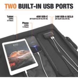 IMPAX Solar 200  200W Portable Folding Solar Panel 18V DC