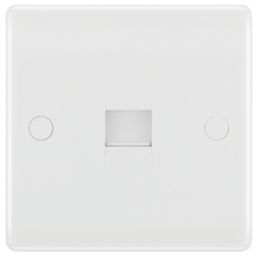 British General 800 Series 1-Gang Master Telephone Socket White