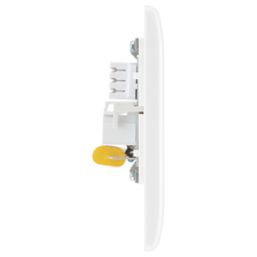British General 800 Series 1-Gang Master Telephone Socket White