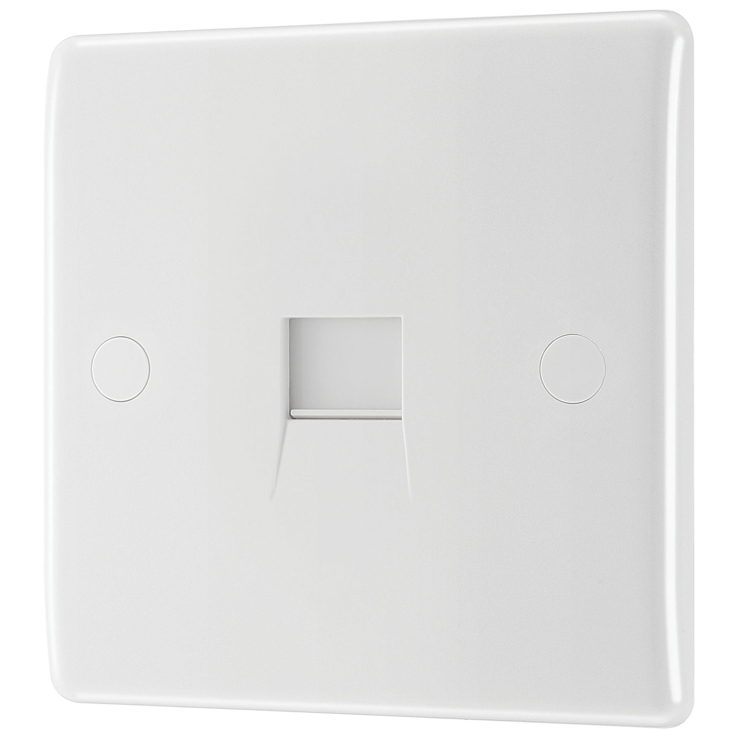 British General 800 Series 1-Gang Master Telephone Socket White (595XF)