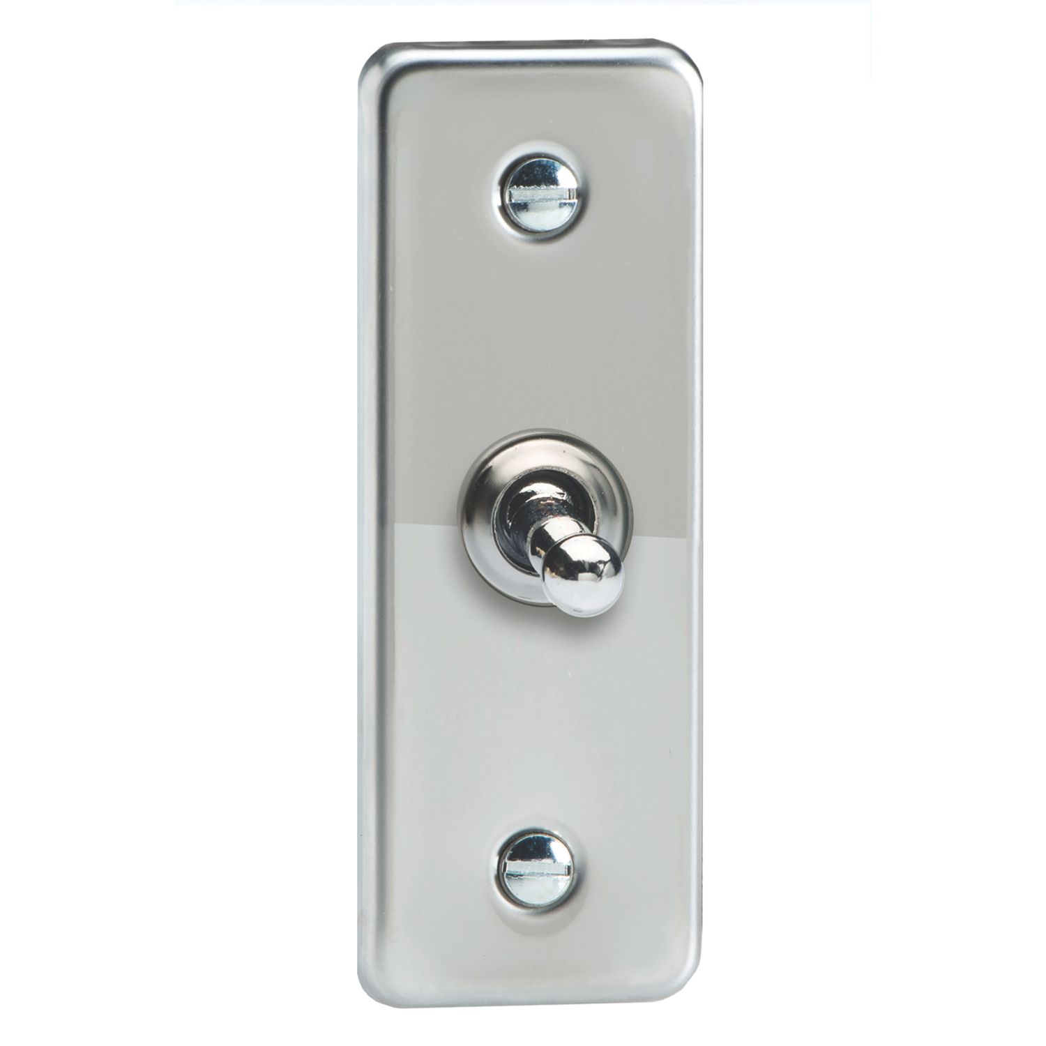 Varilight 10A 1-Gang 2-Way Architrave Light Switch Polished Chrome with Colour-Matched Inserts (595YT)
