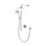 Aqualisa Optic Q Gravity-Pumped Rear-Fed Chrome Thermostatic Dual Outlet Smart Shower with Wall-Fixed Head