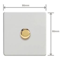 Varilight V-Pro 1-Gang 2-Way LED Dimmer Switch  Paintable with Colour-Matched Inserts