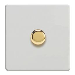Varilight V-Pro 1-Gang 2-Way LED Dimmer Switch  Paintable with Colour-Matched Inserts