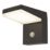 LAP Tomman Outdoor LED Solar Wall Light With PIR Sensor Black 850lm