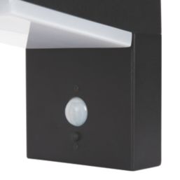 LAP Tomman Outdoor LED Solar Wall Light With PIR Sensor Black 850lm