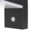 LAP Tomman Outdoor LED Solar Wall Light With PIR Sensor Black 850lm