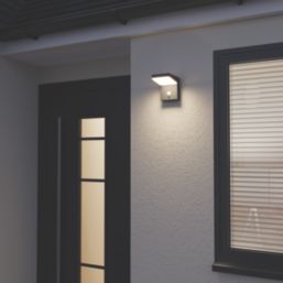 LAP Tomman Outdoor LED Solar Wall Light With PIR Sensor Black 850lm