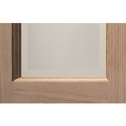 Victorian 2-Clear Light Unfinished Oak Wooden 2-Panel Internal Door 2040mm x 826mm